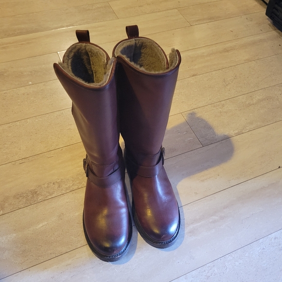 Frye Veronica Shearling Boot - Brown- Women's 8.5 - Picture 2 of 13